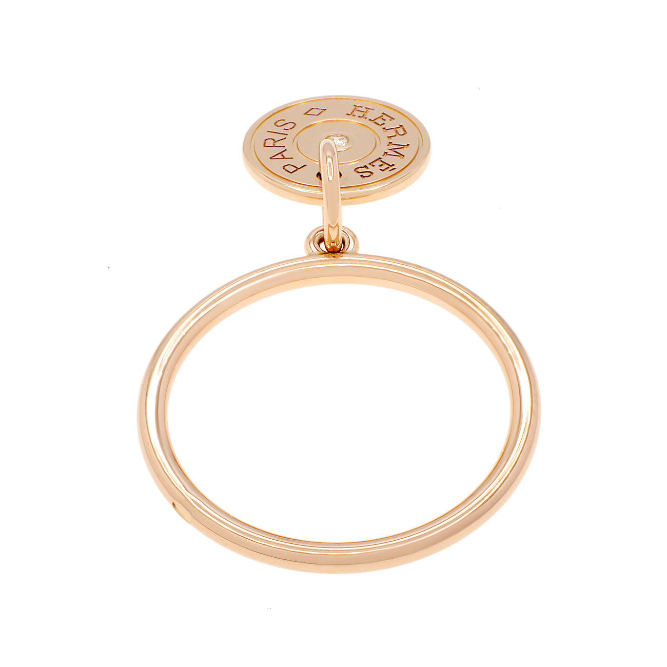 Exclusive Hermes 18K Rose Gold Gambade Ring — Side View