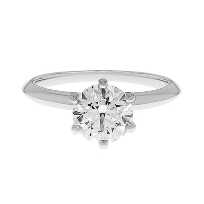 Exclusive Tiffany & Co. Platinum 1.73 Carat Diamond Solitaire Engagement Ring — Front View