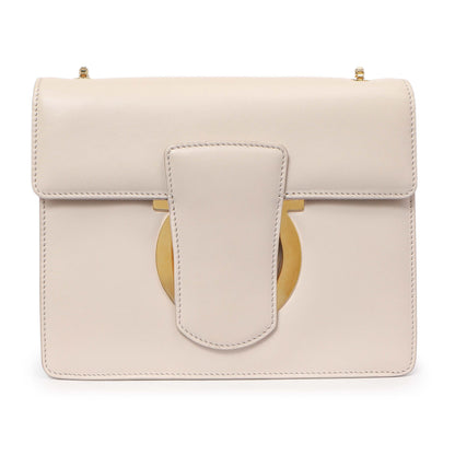Exclusive Salvatore Ferragamo Nude Calfskin Thalia Crossbody Bag — Side View