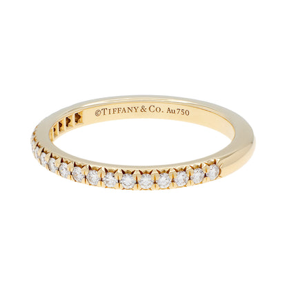 Exclusive Tiffany 18K Yellow Gold Diamond Soleste Half Eternity Ring — Side View