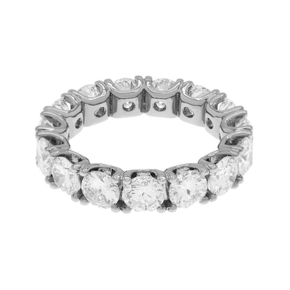 Exclusive 18K White Gold 5.03 Carat Diamond Eternity Ring — Side View