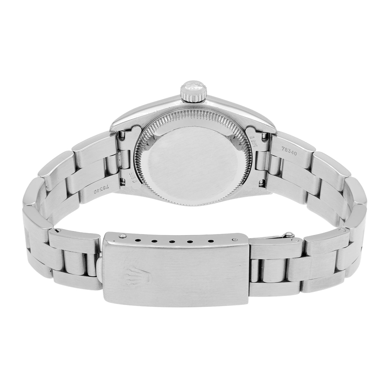 Exclusive Rolex Stainless Steel Oyster Perpetual 76080 — Side View