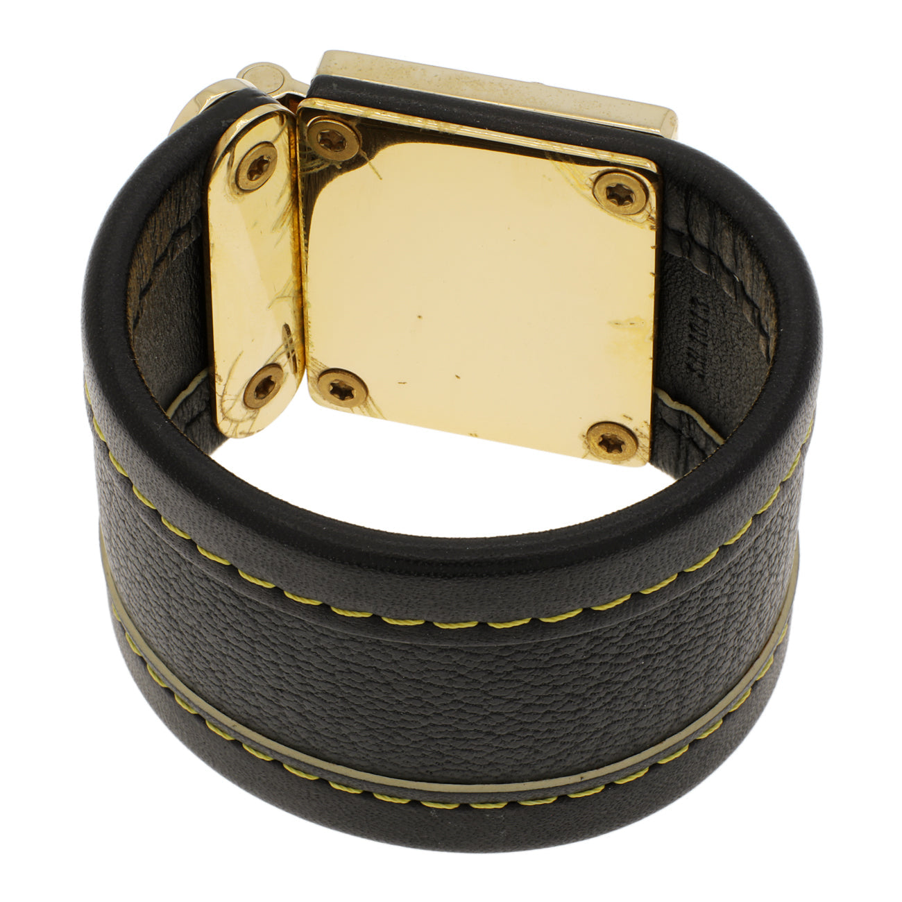 Exclusive Louis Vuitton Black Suhali S Lock Bracelet — Side View