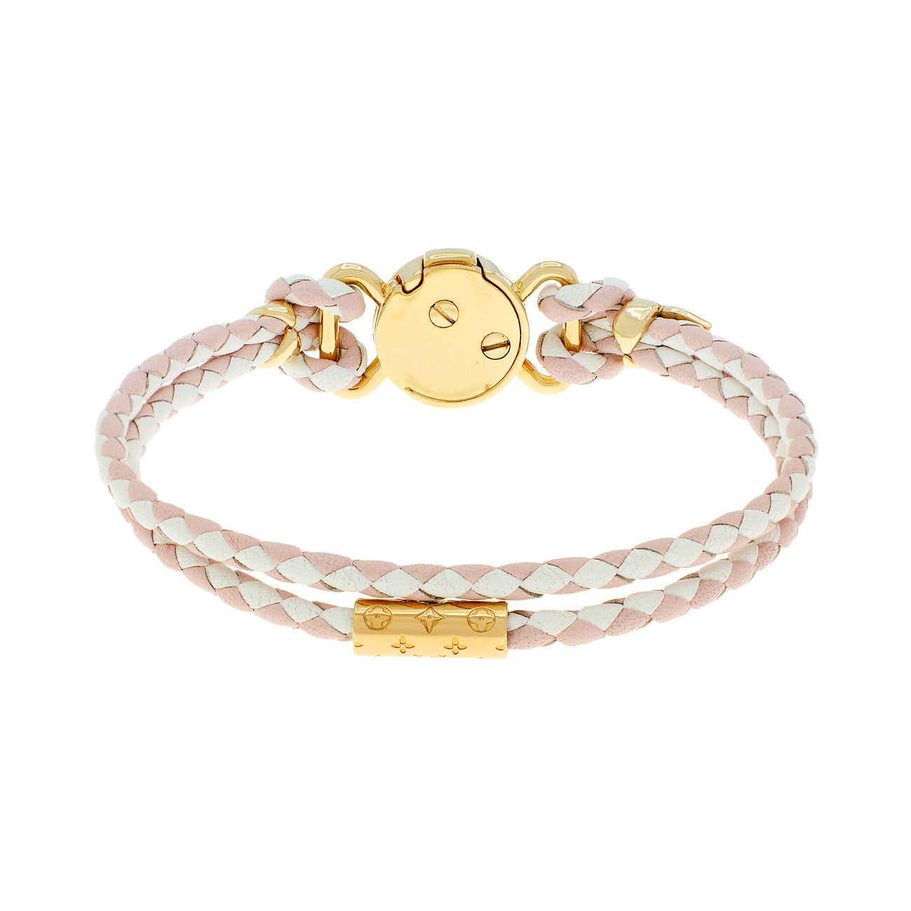 Exclusive Louis Vuitton Braided Calfskin Clic It Fun and Sun Bracelet — Side View