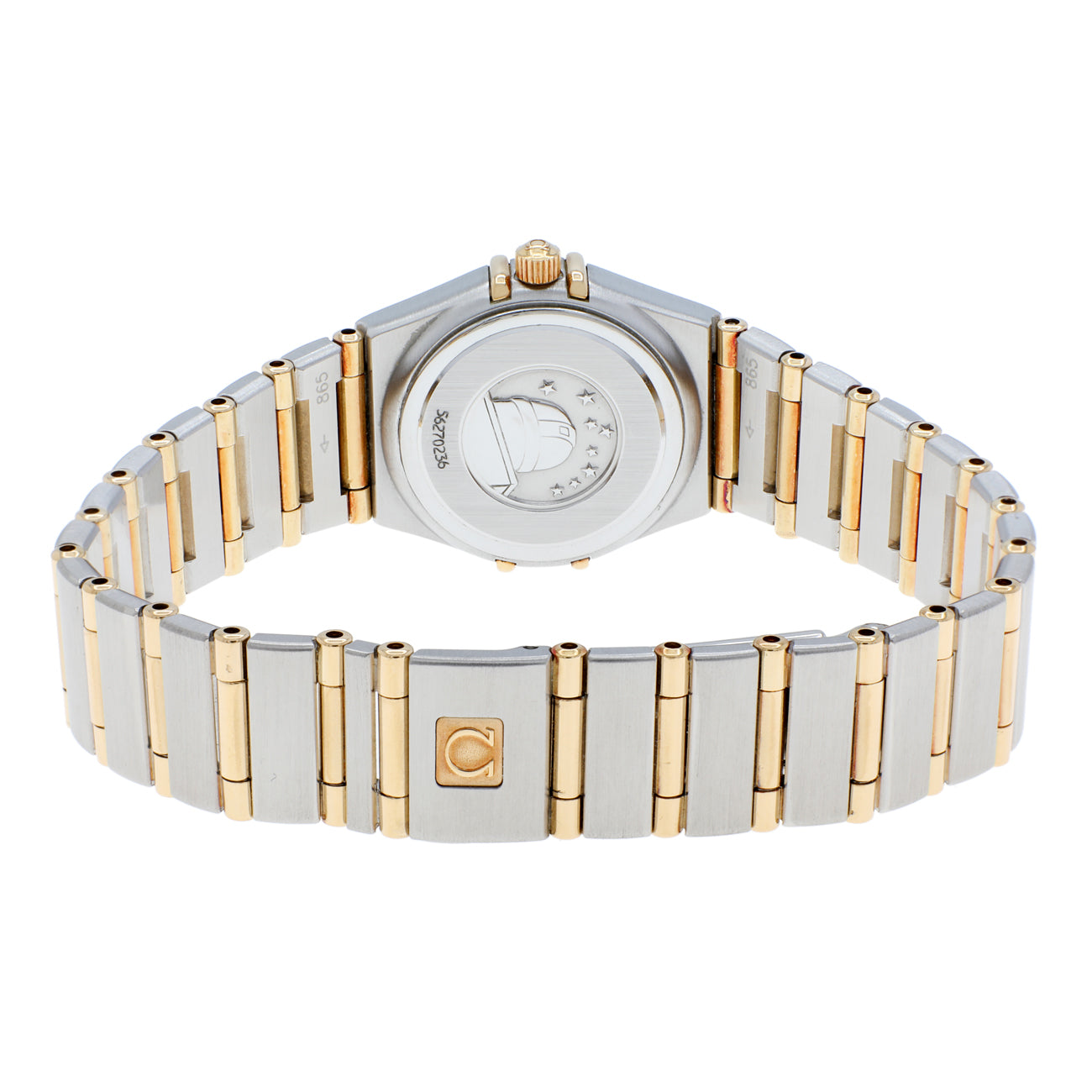 Exclusive Omega Stainless Steel 18K Yellow Gold Constellation Quartz 1262.10.00 — Side View