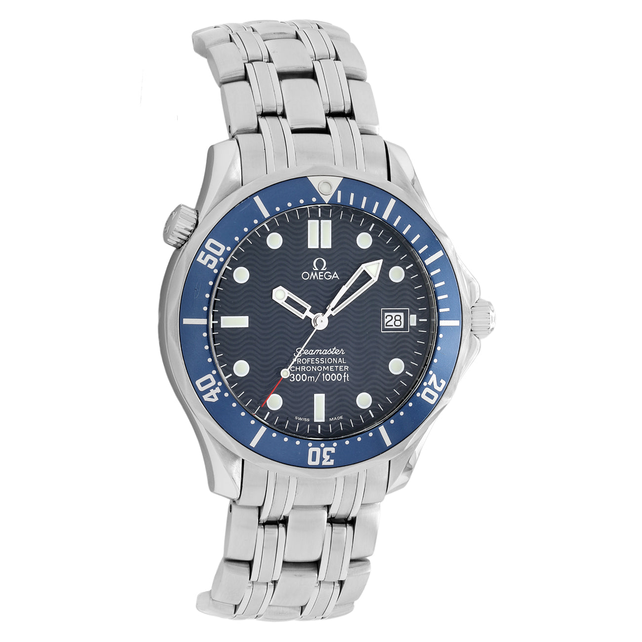 Exclusive Omega Stainless Steel Seamaster Diver 2531.80.00 — Front View