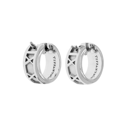 Exclusive Tiffany & Co. Sterling Silver Vintage Atlas Earrings — Side View