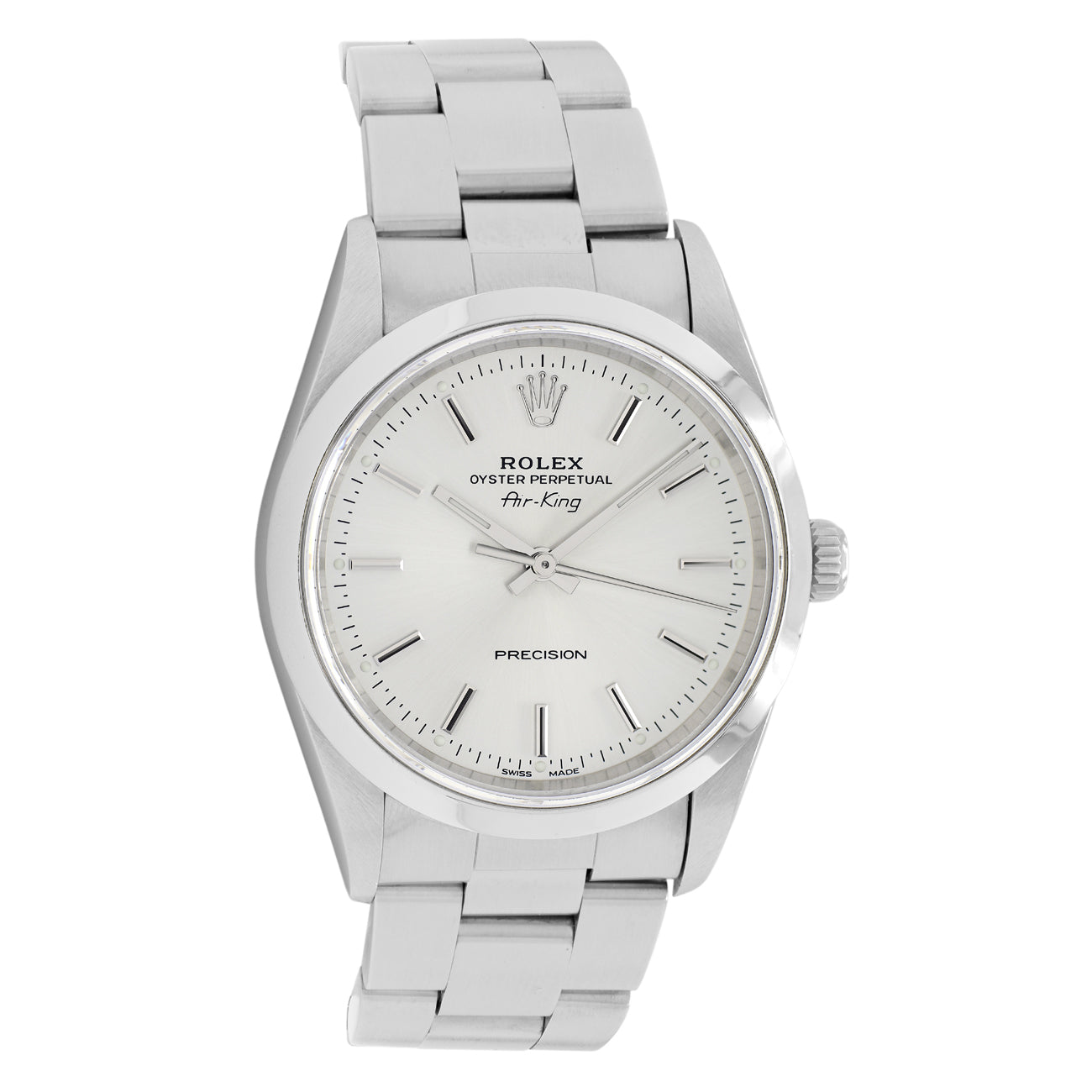 Exclusive Rolex Stainless Steel Air King 14000 — Front View
