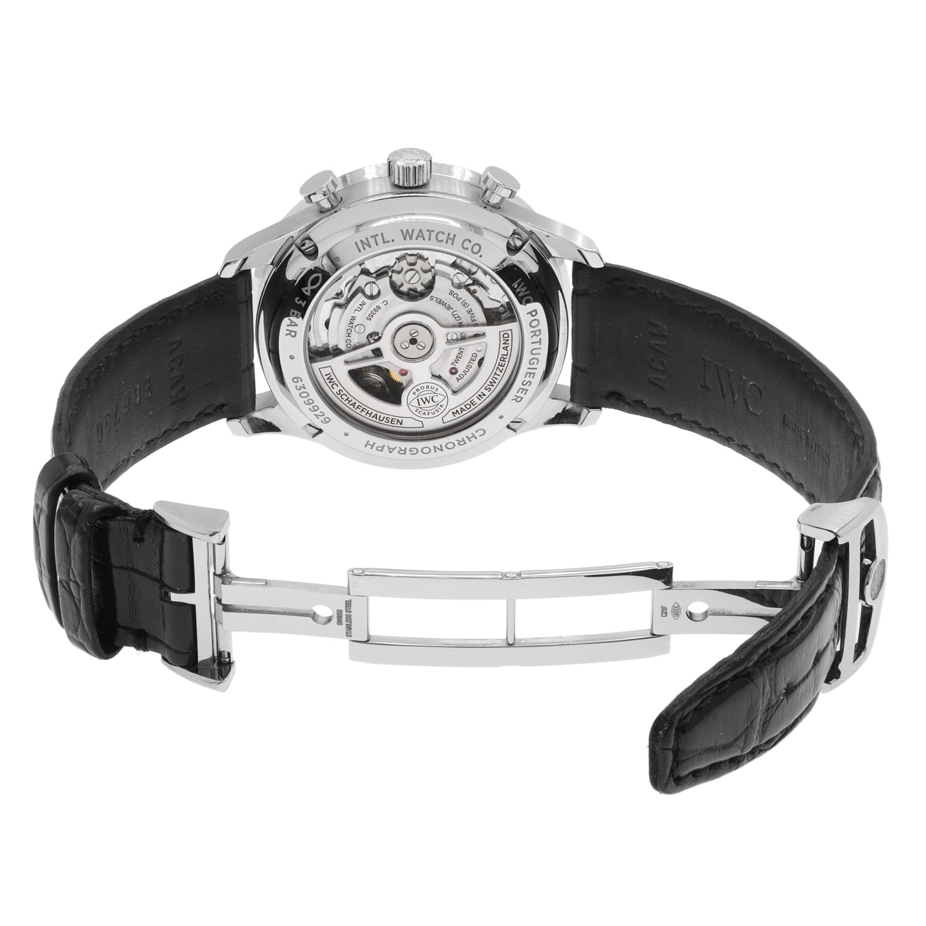 Exclusive IWC Stainless Steel Portuguese Chronograph IW371615 — Top View