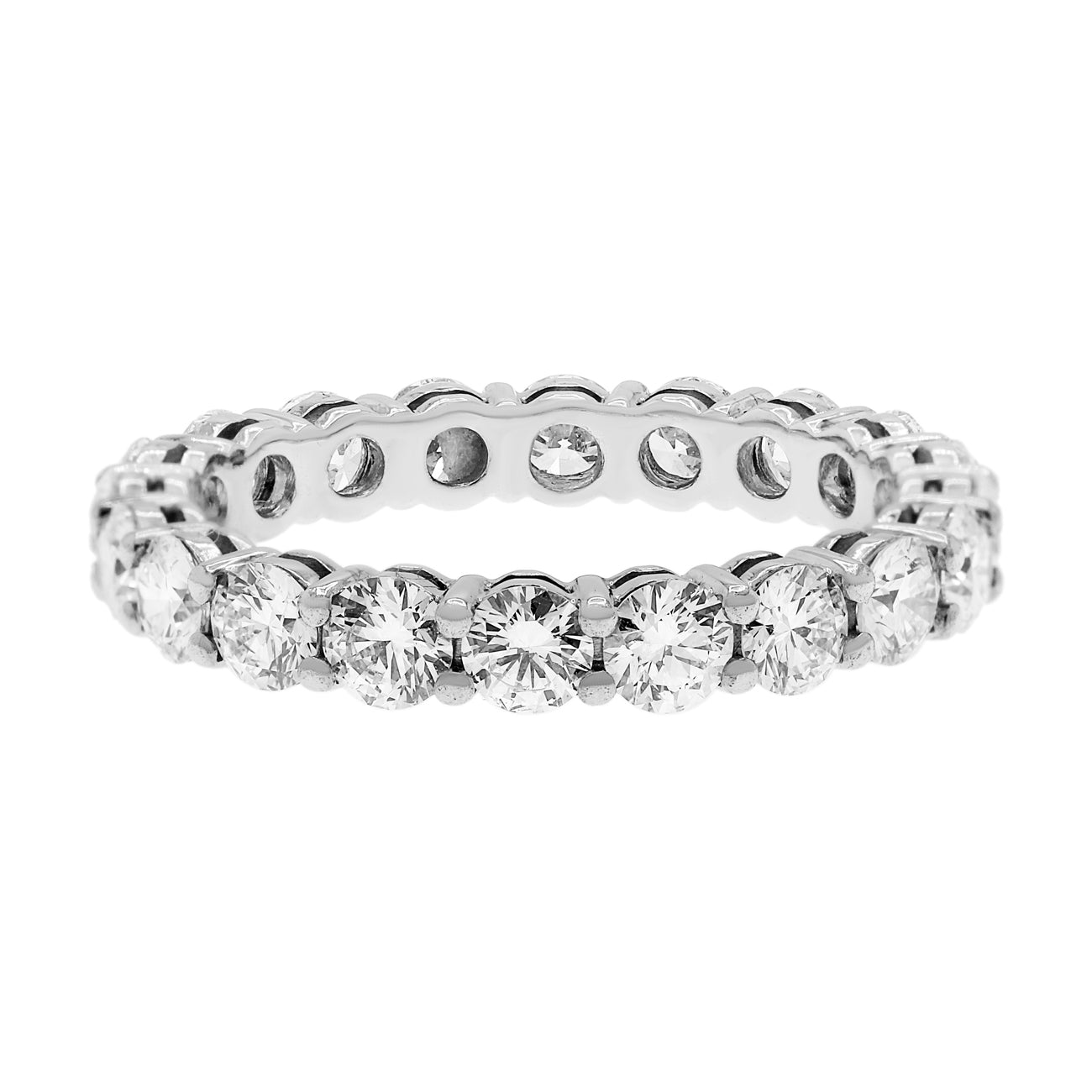 Exclusive Tiffany & Co. Platinum Diamond 3mm Forever Eternity Ring — Side View