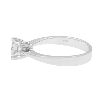 Exclusive 18K White Gold 0.50 Carat Diamond Solitaire Ring — 4.5 — Side View