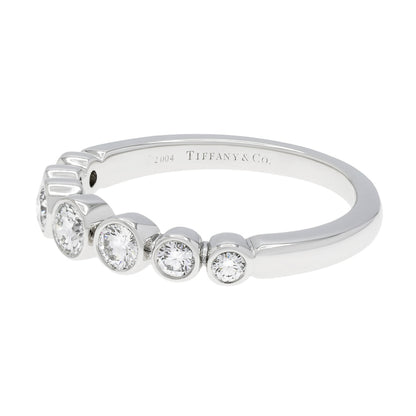 Exclusive Tiffany & Co. Platinum Diamond Graduated Jazz Ring — Side View