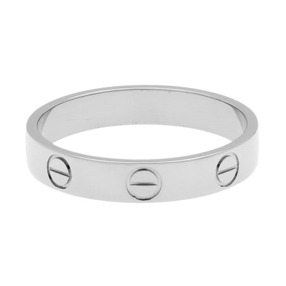 Exclusive Cartier 18K White Gold Love Wedding Band Ring — Side View