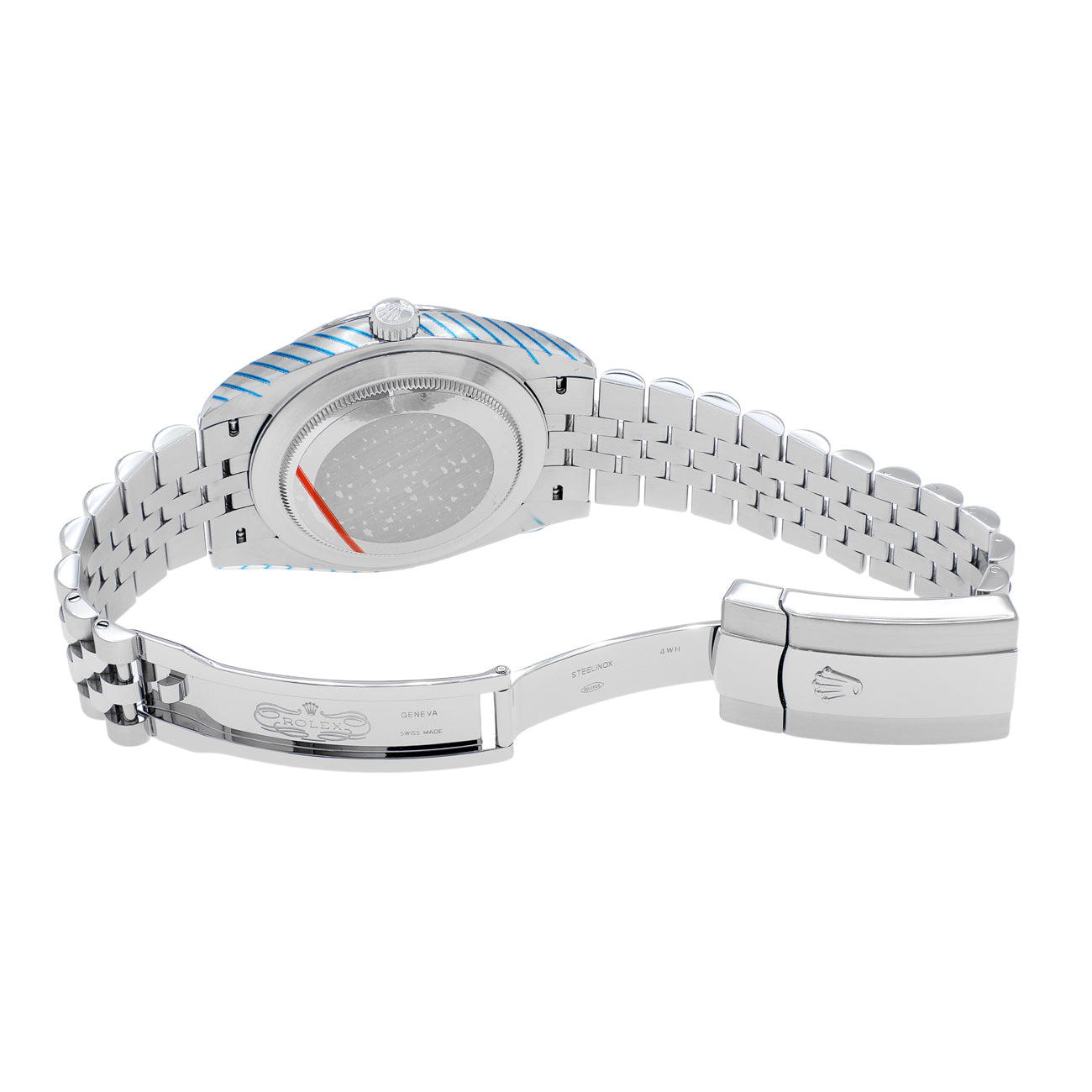Exclusive Rolex Stainless Steel 18K White Gold Datejust 41 126334 — Top View