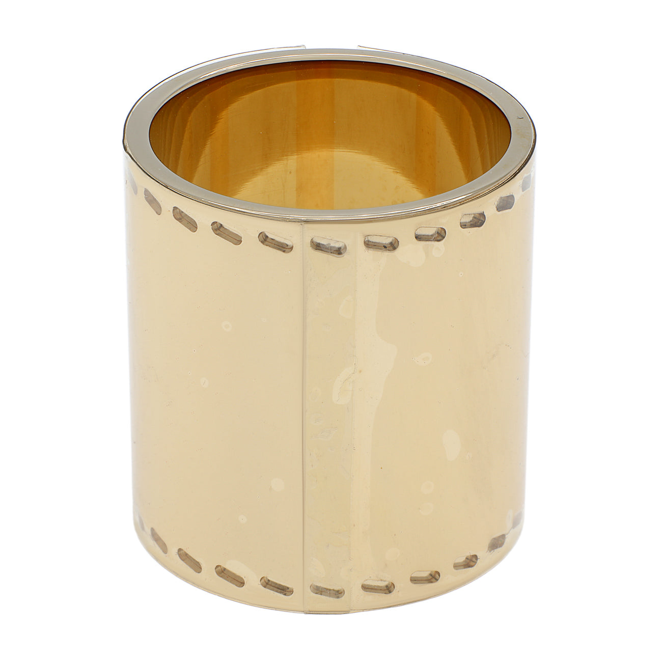 Exclusive Hermes Gold Tete de Cheval Horse Charm Scarf Ring — Side View