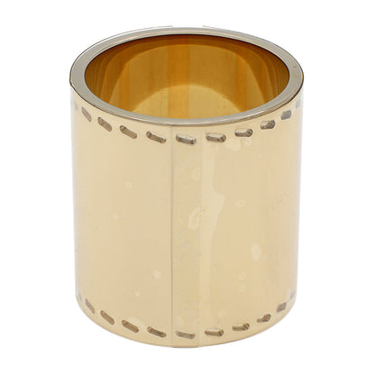Exclusive Hermes Gold Tete de Cheval Horse Charm Scarf Ring — Side View