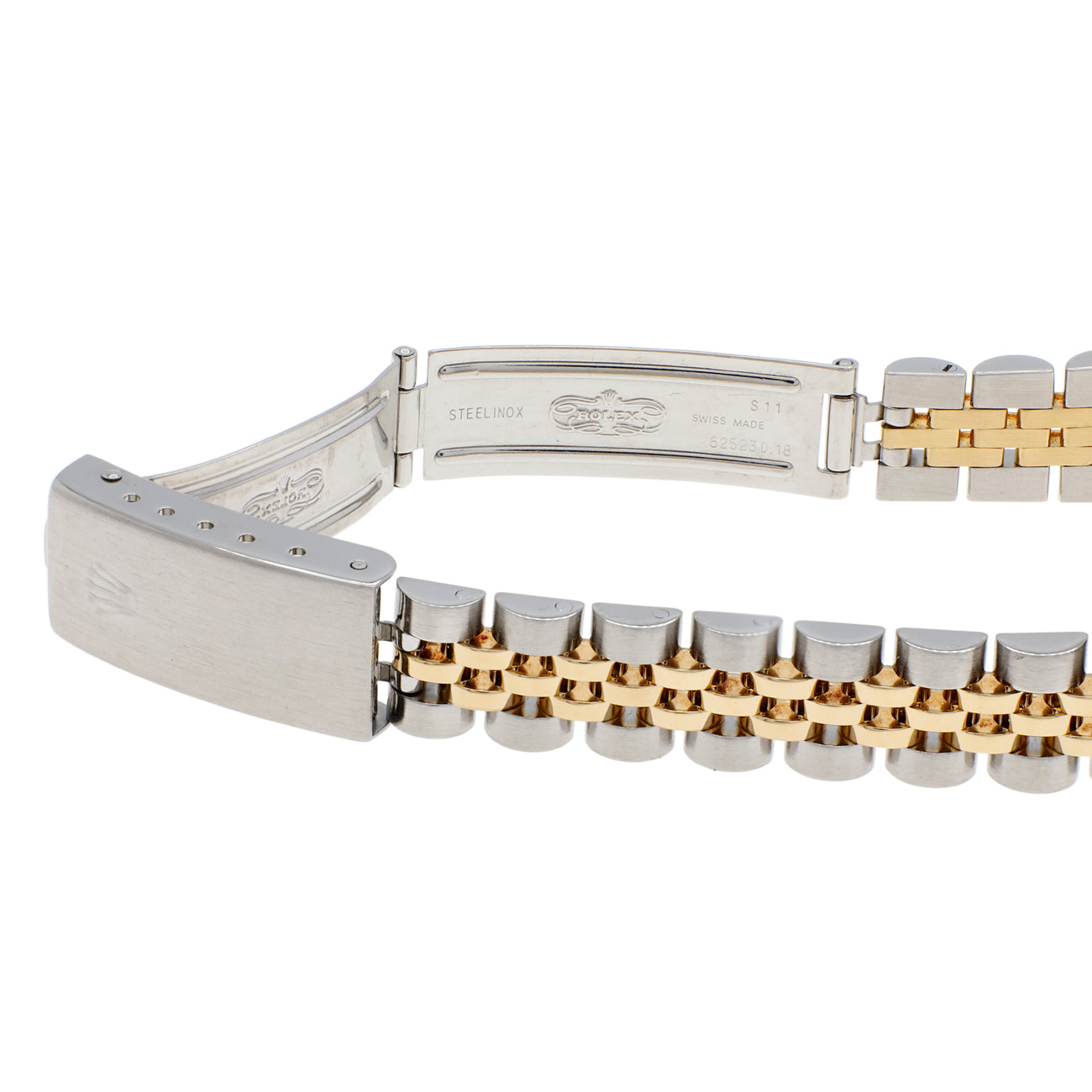 Exclusive Rolex 18K Yellow Gold Stainless Steel Ladies Datejust 69173 — Top View
