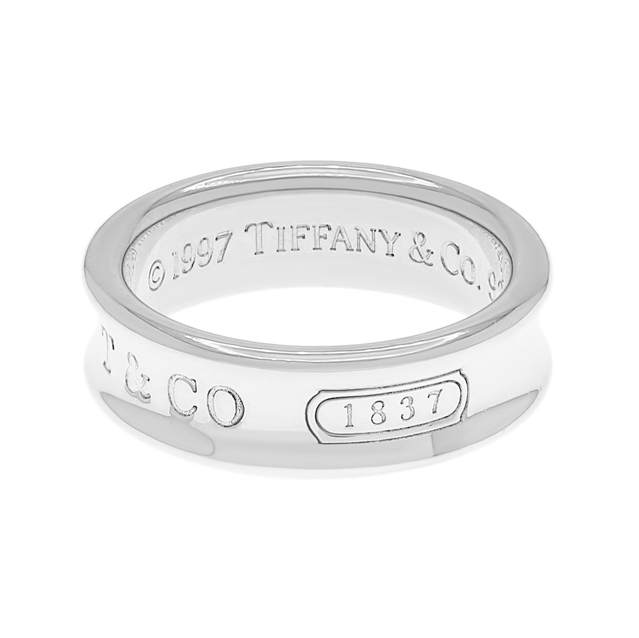 Exclusive Tiffany & Co. Sterling Silver 1837 Ring — Side View