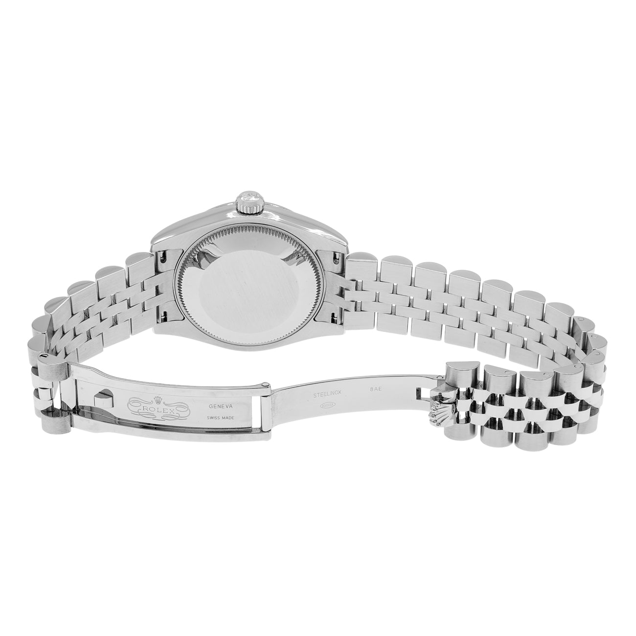 Exclusive Rolex Stainless Steel 18K White Gold Diamond Datejust 31 178274 — Top View