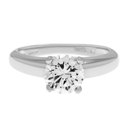 Exclusive Platinum Solitaire 1.01 Carat Diamond Ring — 3 — Front View