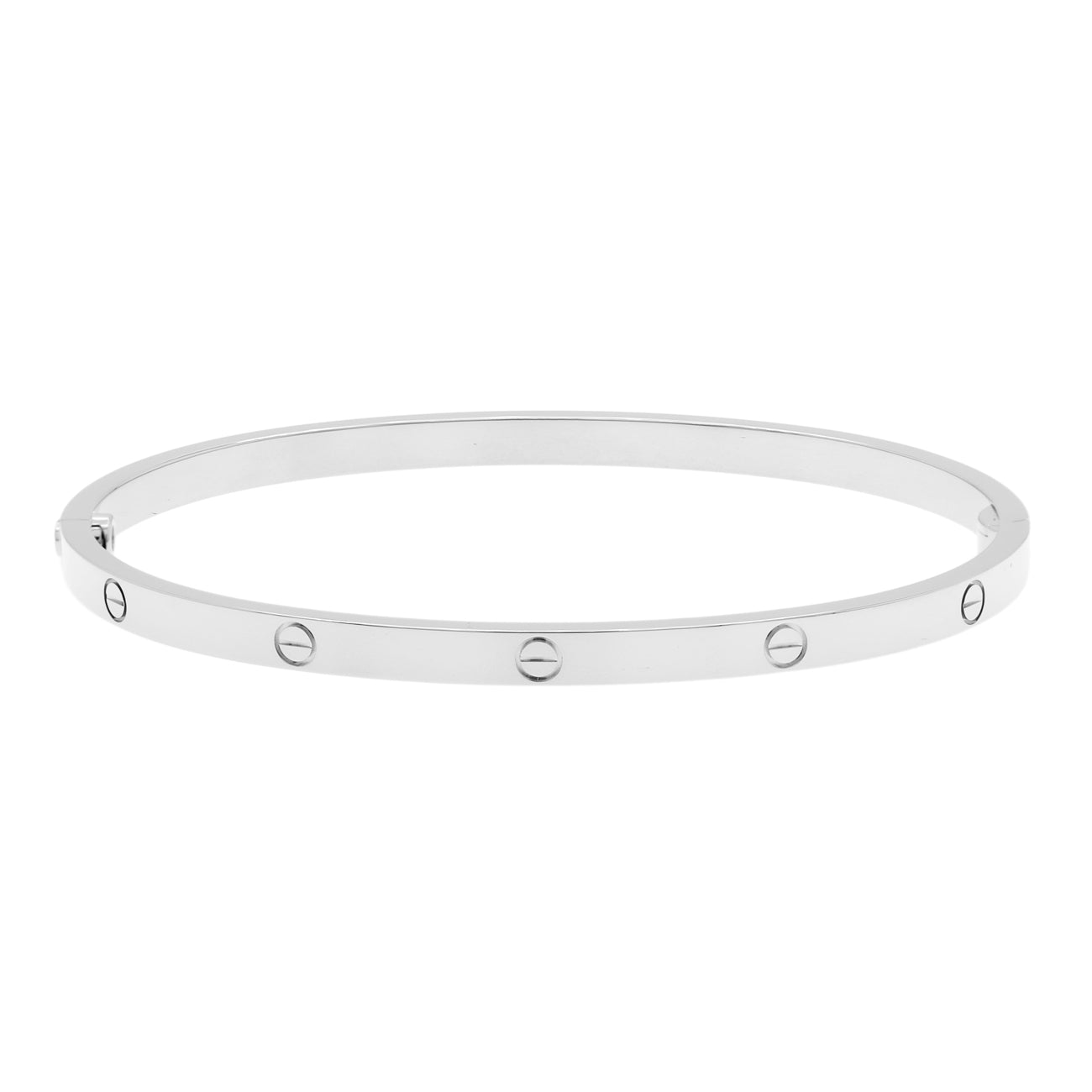 Exclusive Cartier 18K White Gold Small Love Bracelet — Side View