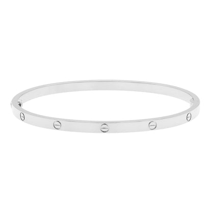 Exclusive Cartier 18K White Gold Small Love Bracelet — Side View