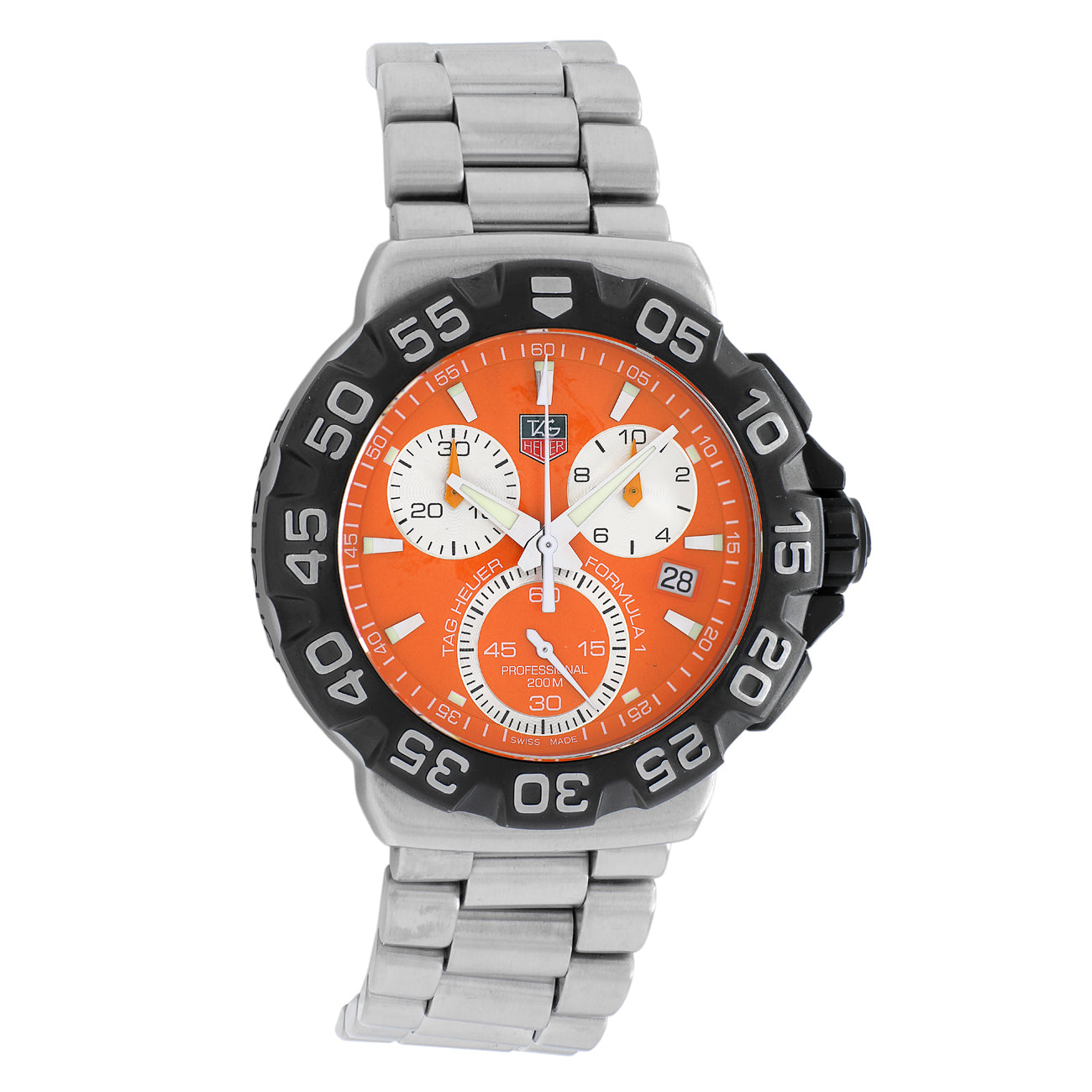 Exclusive Tag Heuer Stainless Steel Formula 1 Quartz CAH1113 — Front View