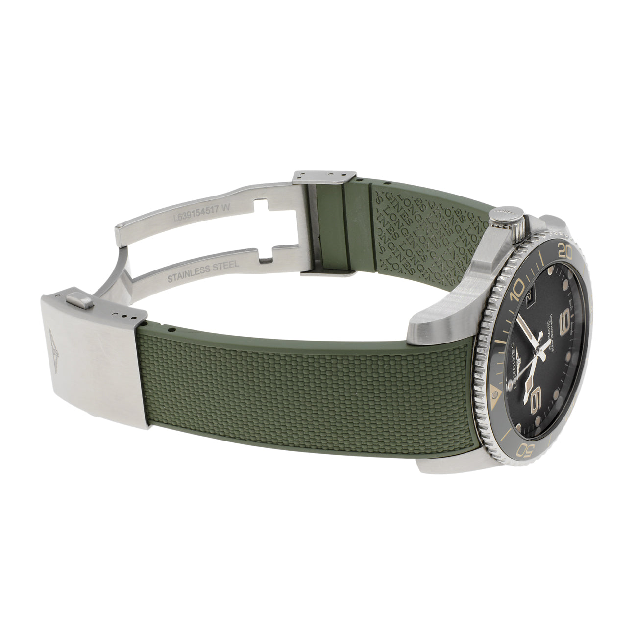 Exclusive Longines Stainless Steel HydroConquest L3.781.4.05.2 — Top View