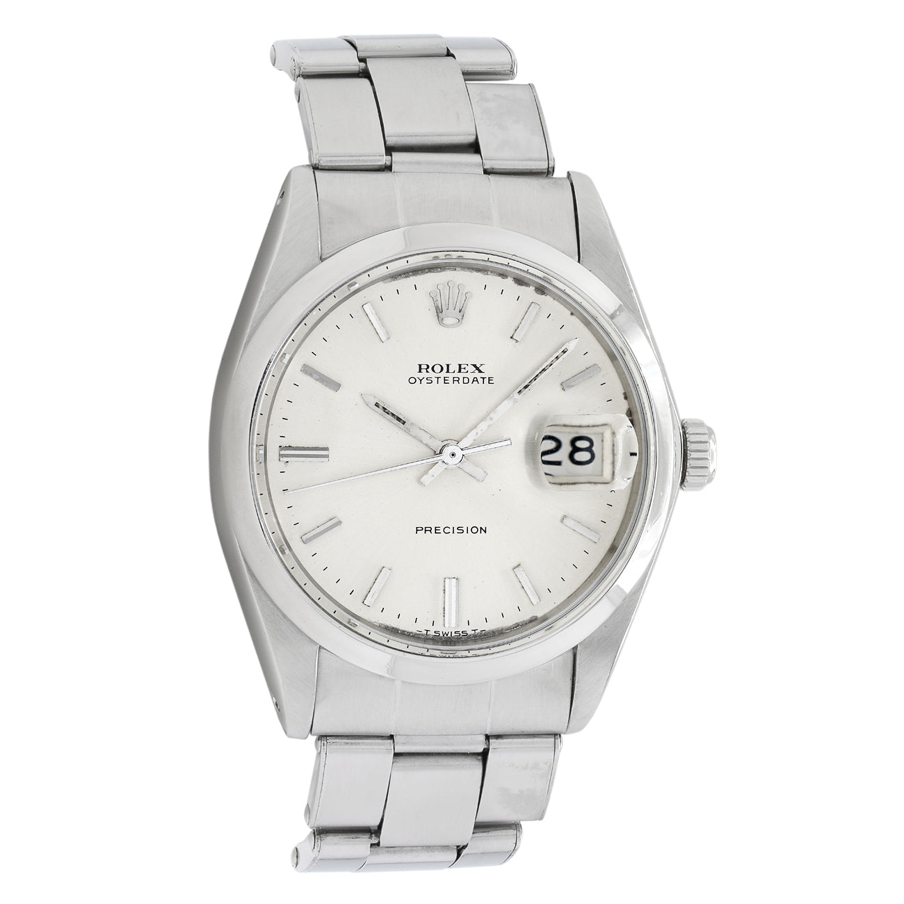 Exclusive Rolex Stainless Steel Oysterdate Precision 6694 — Front View