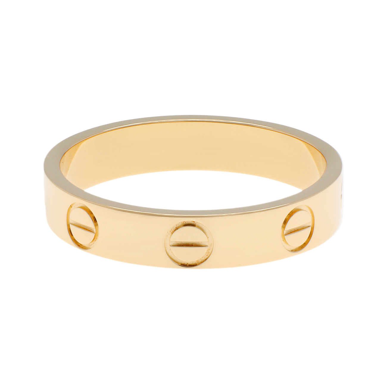 Exclusive Cartier 18K Yellow Gold Love Wedding Band — Side View