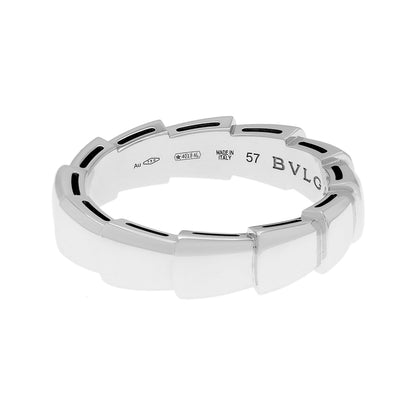 Exclusive Bulgari 18K White Gold Serpenti Viper Ring — Side View