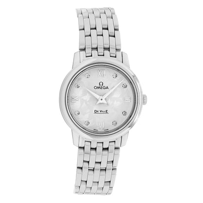 Exclusive Omega Stainless Steel De Ville Prestige 424.10.27.60.52.001 — Front View
