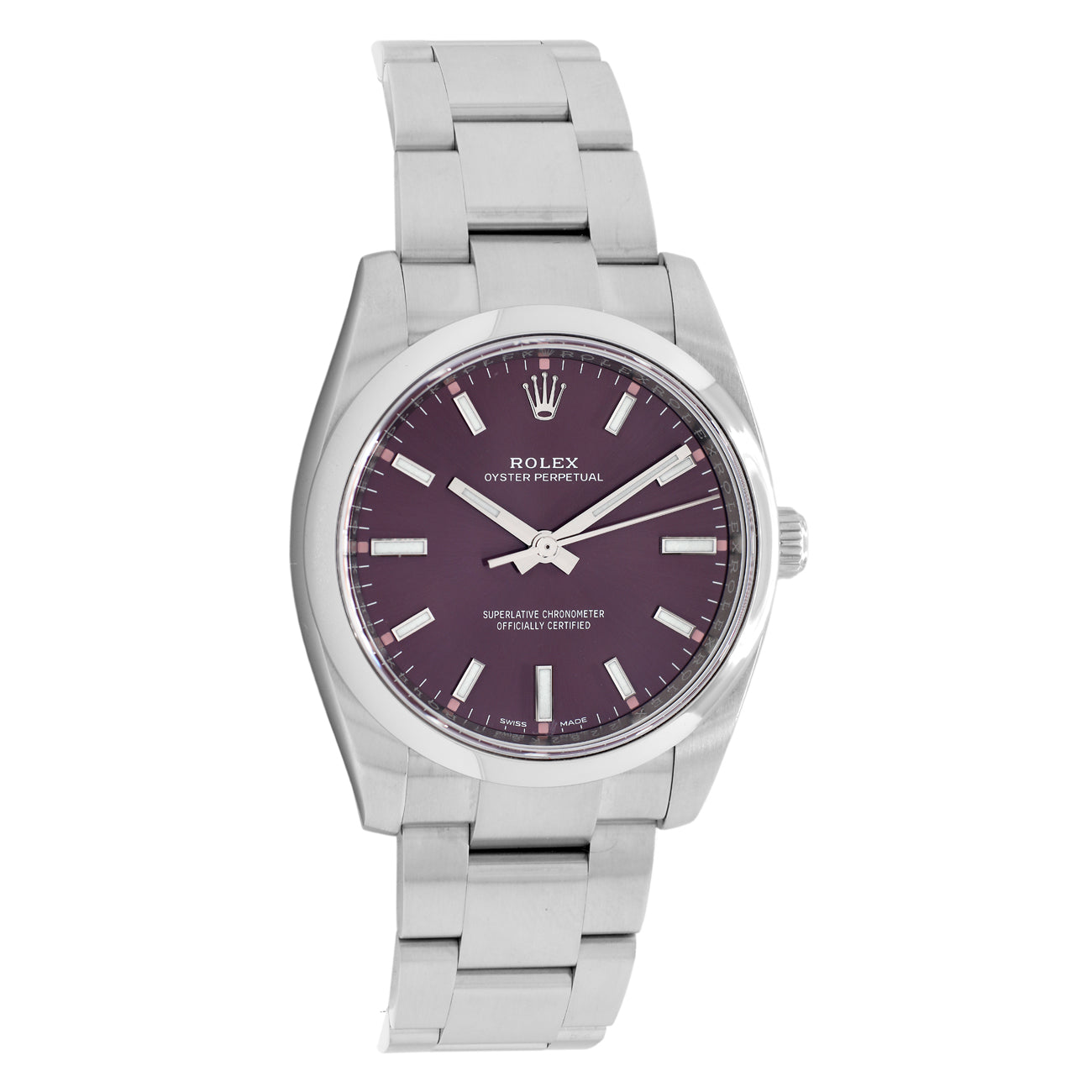 Exclusive Rolex Oyster Perpetual 34 114200 — Front View