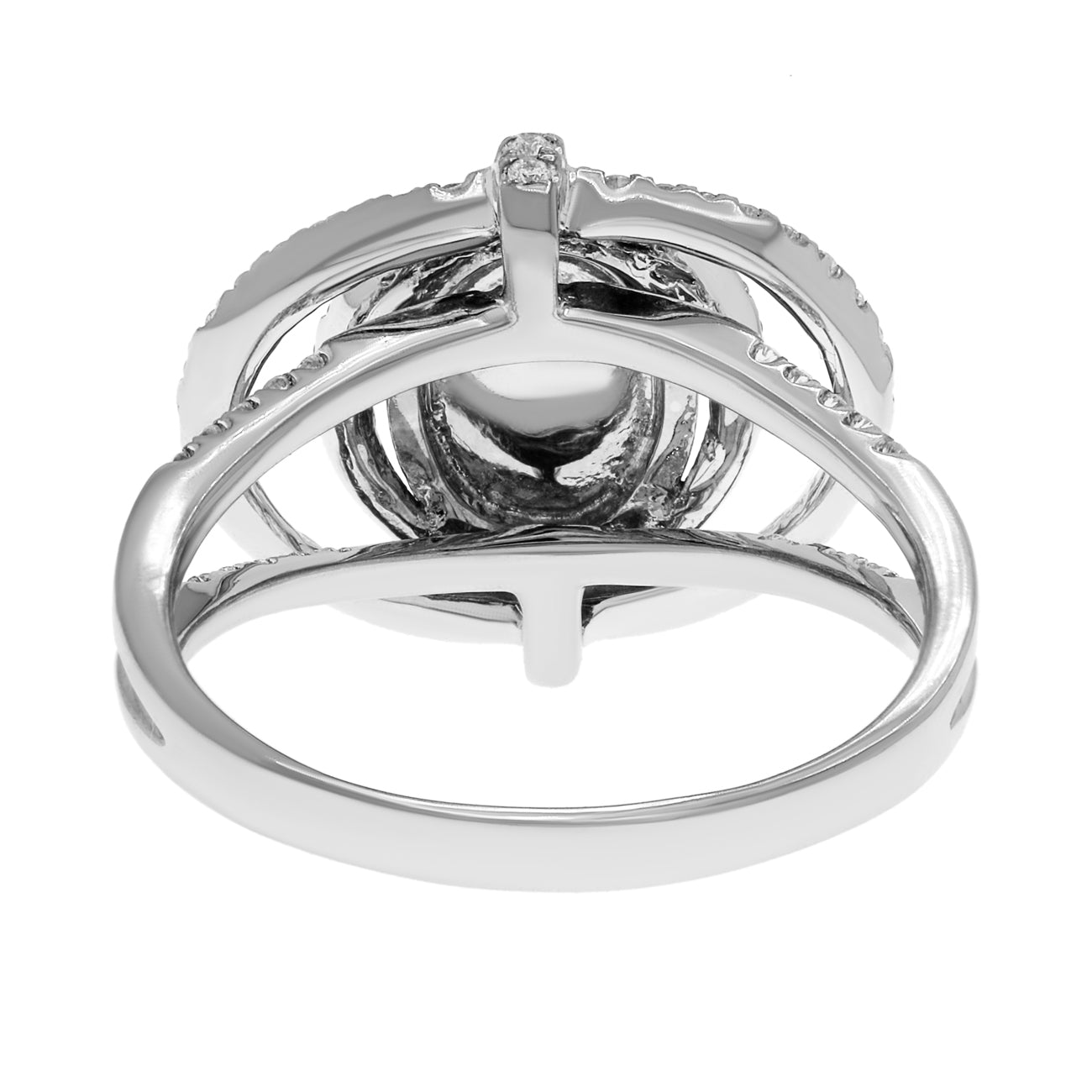Exclusive 14K White Gold Cabochon Jadeite Ring — 6 — Side View