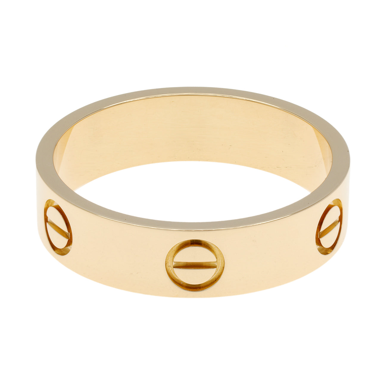 Exclusive Cartier 18K Yellow Gold Classic Love Ring — Side View