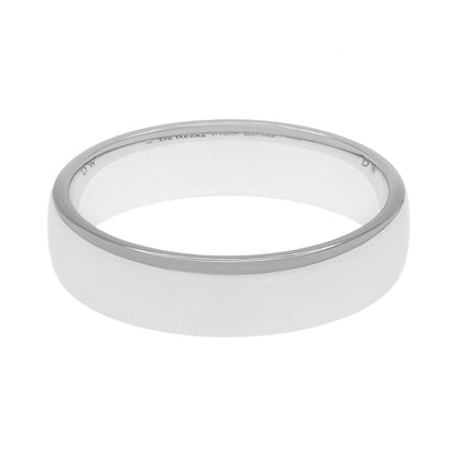 Exclusive De Beers Platinum Wide Court Band — Side View