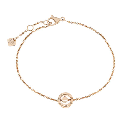 Exclusive Chanel 18K Beige Gold Diamond Coco Bracelet — Side View