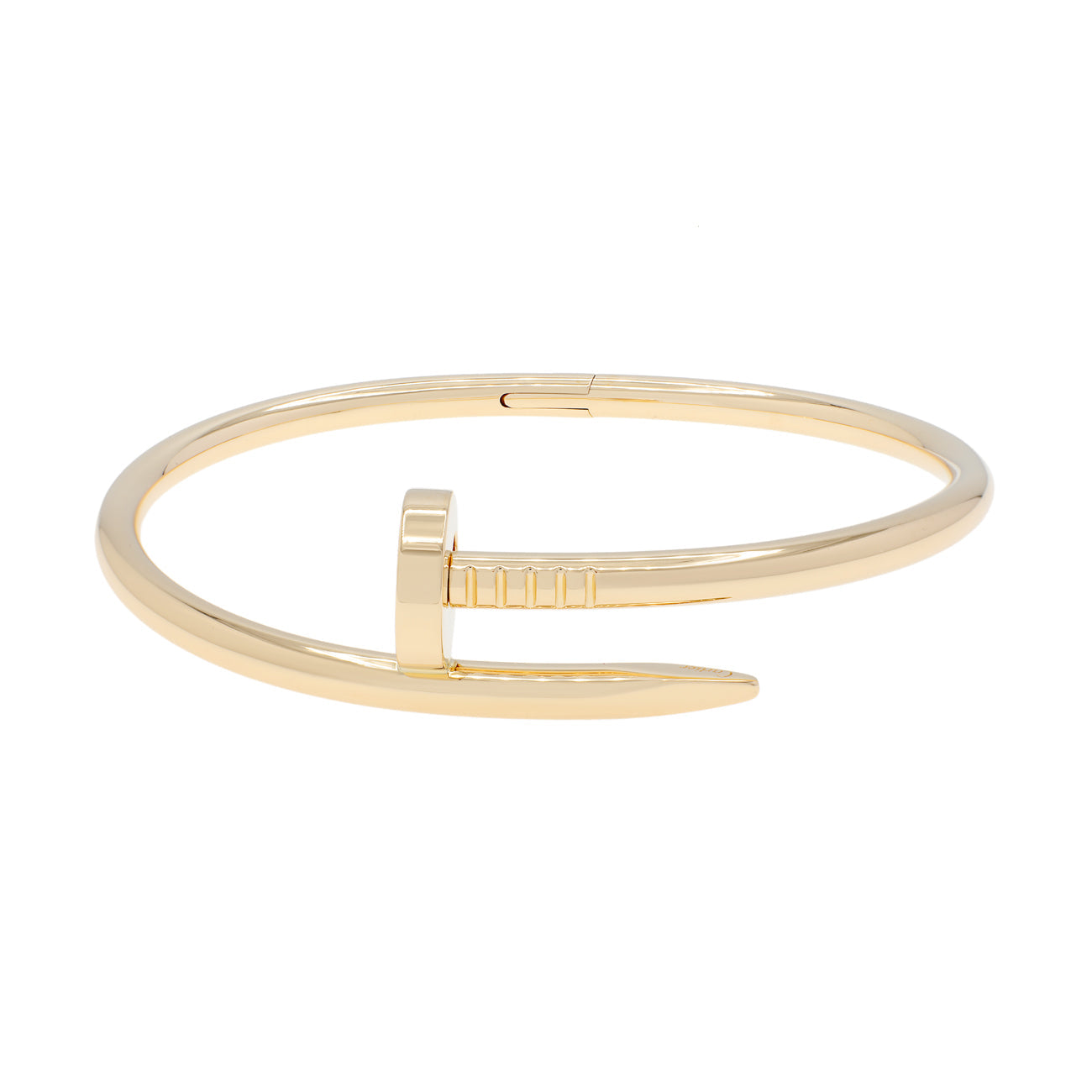 Exclusive Cartier 18K Yellow Gold Juste Un Clou Bracelet — Front View