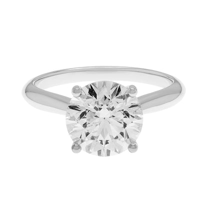 Exclusive 18K White Gold 2.55 Carat Diamond Solitaire Ring — 4 — Front View