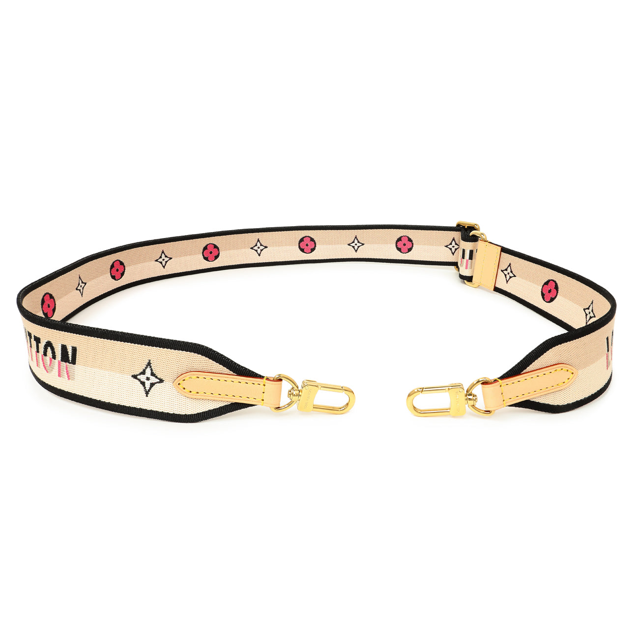 Exclusive Louis Vuitton Black Jacquard Speedy Bandouliere 20 Shoulder Strap — Front View