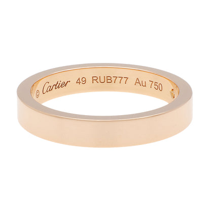 Exclusive Cartier 18K Rose Gold Diamond C de Cartier Wedding Band Ring — Side View