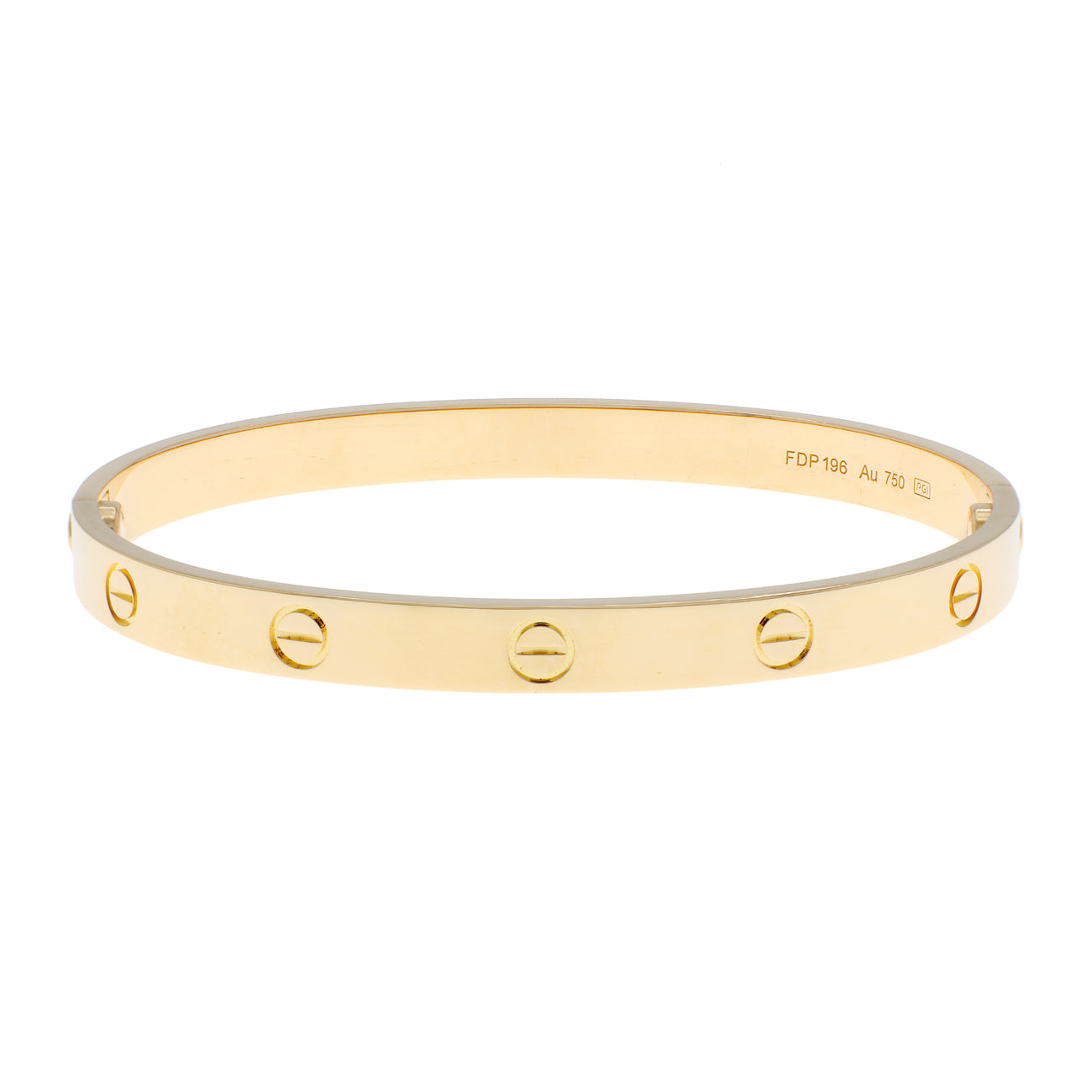 Exclusive Cartier 18K Yellow Gold Love Bracelet — Side View
