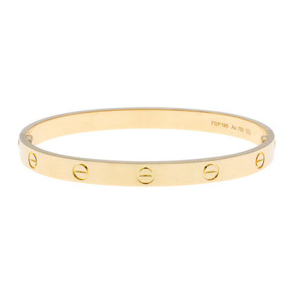 Exclusive Cartier 18K Yellow Gold Love Bracelet — Side View