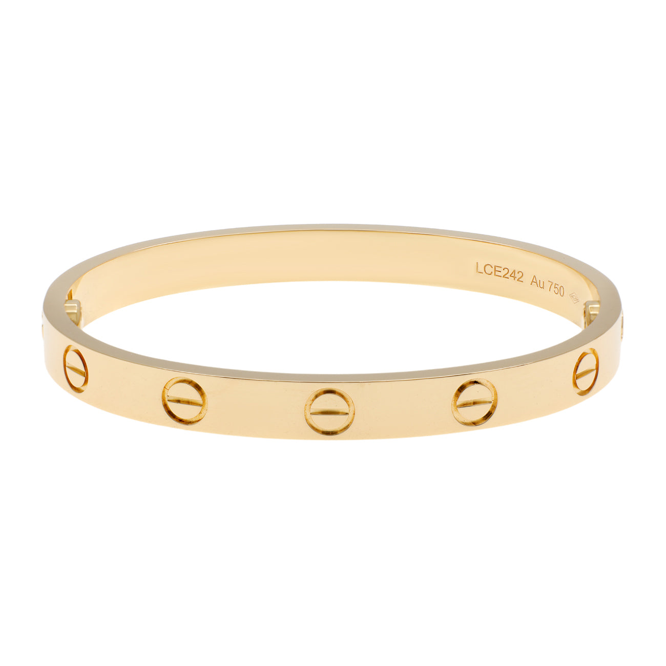 Exclusive Cartier 18K Yellow Gold Classic Love Bracelet — Side View