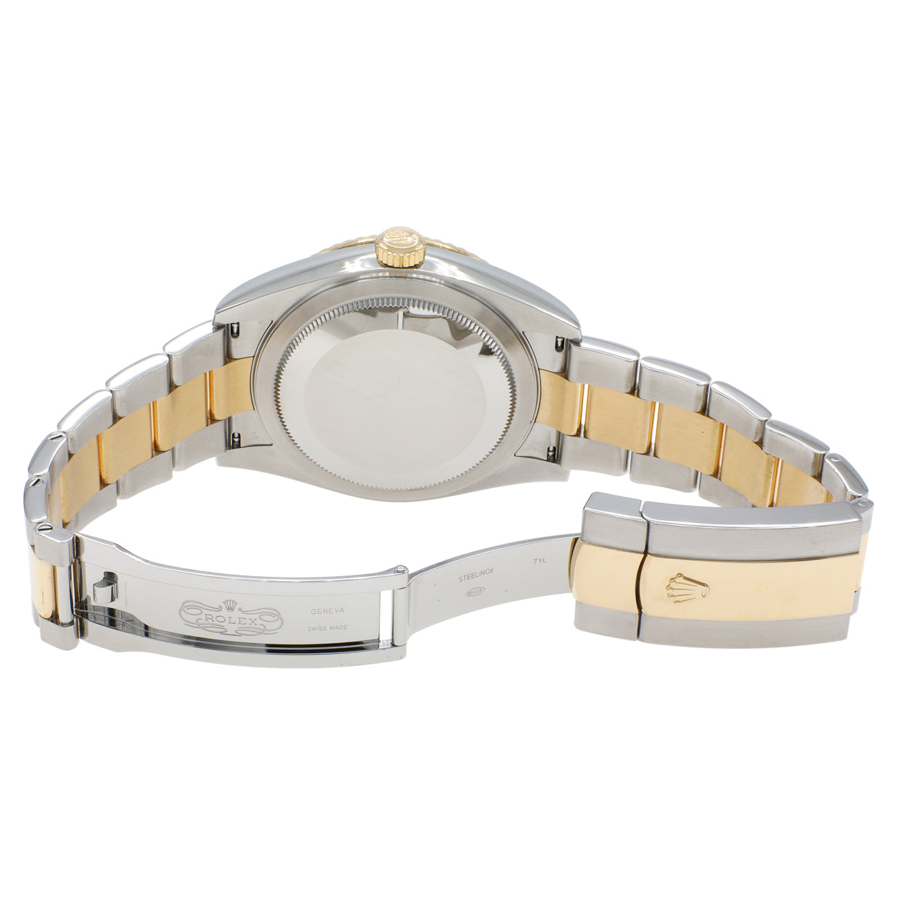 Exclusive Rolex 18K Yellow Gold Stainless Steel Sky-Dweller 326933 — Top View