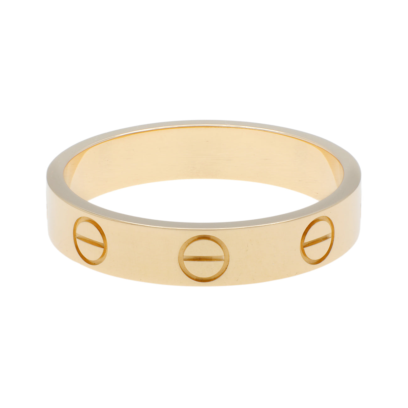 Exclusive Cartier 18K Yellow Gold Love Wedding Band — Side View