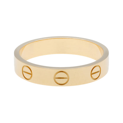 Exclusive Cartier 18K Yellow Gold Love Wedding Band — Side View