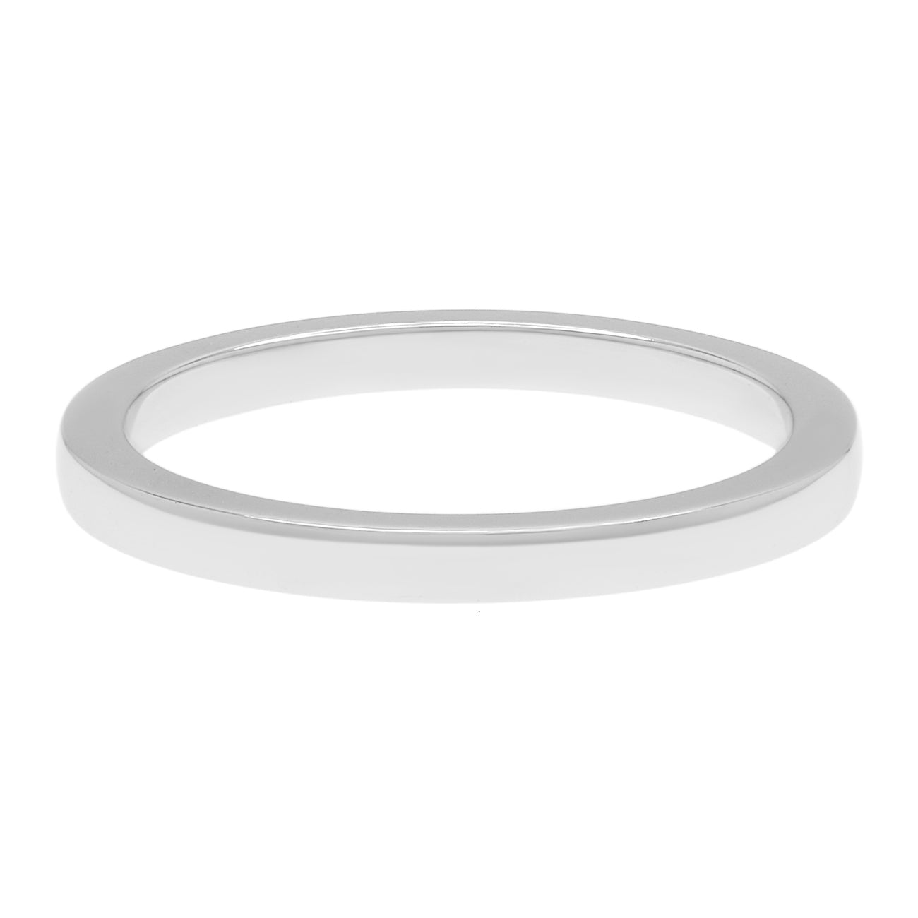 Exclusive 18K White Gold Band Ring — 3.5 — Side View