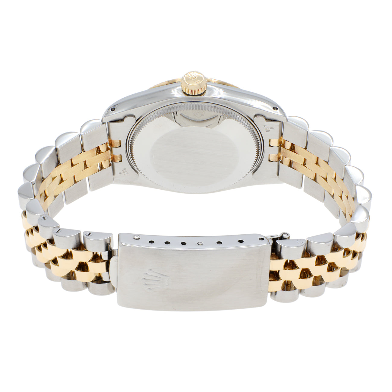 Exclusive Rolex Stainless Steel 18K Yellow Gold Diamond Datejust 31 68273 — Side View