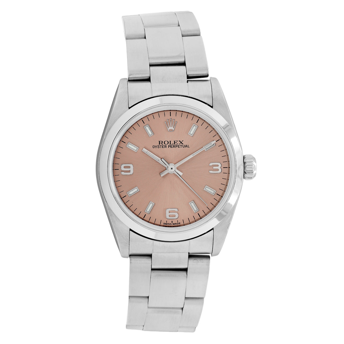Exclusive Rolex Stainless Steel Oyster Perpetual 77080 — Front View